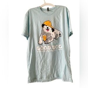 Vintage Next Level Good Bad Dog Brewing Company Florida Light Blue T-Shirt Top M